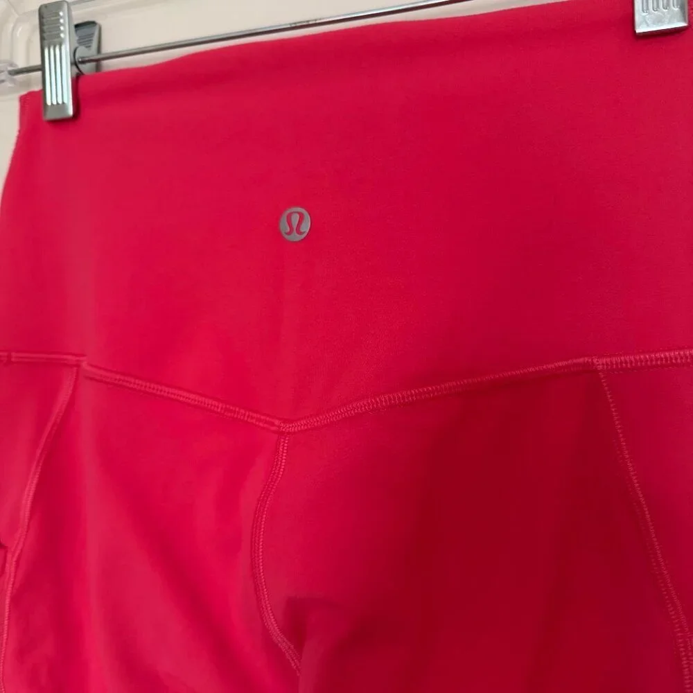 Lululemon Wunder Train High-Rise Tight Pocket Athleisure Workout Pink/Red - 6
